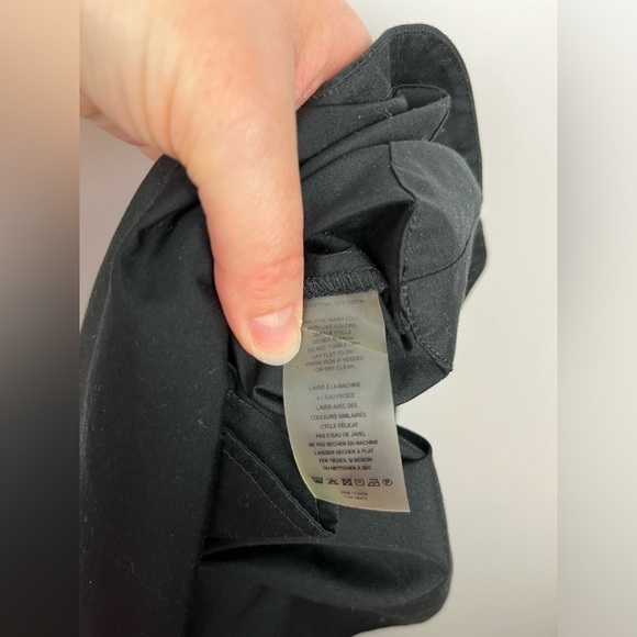 Margaret O’Leary Black V-Neck Cotton Dress - Picture 3 of 4